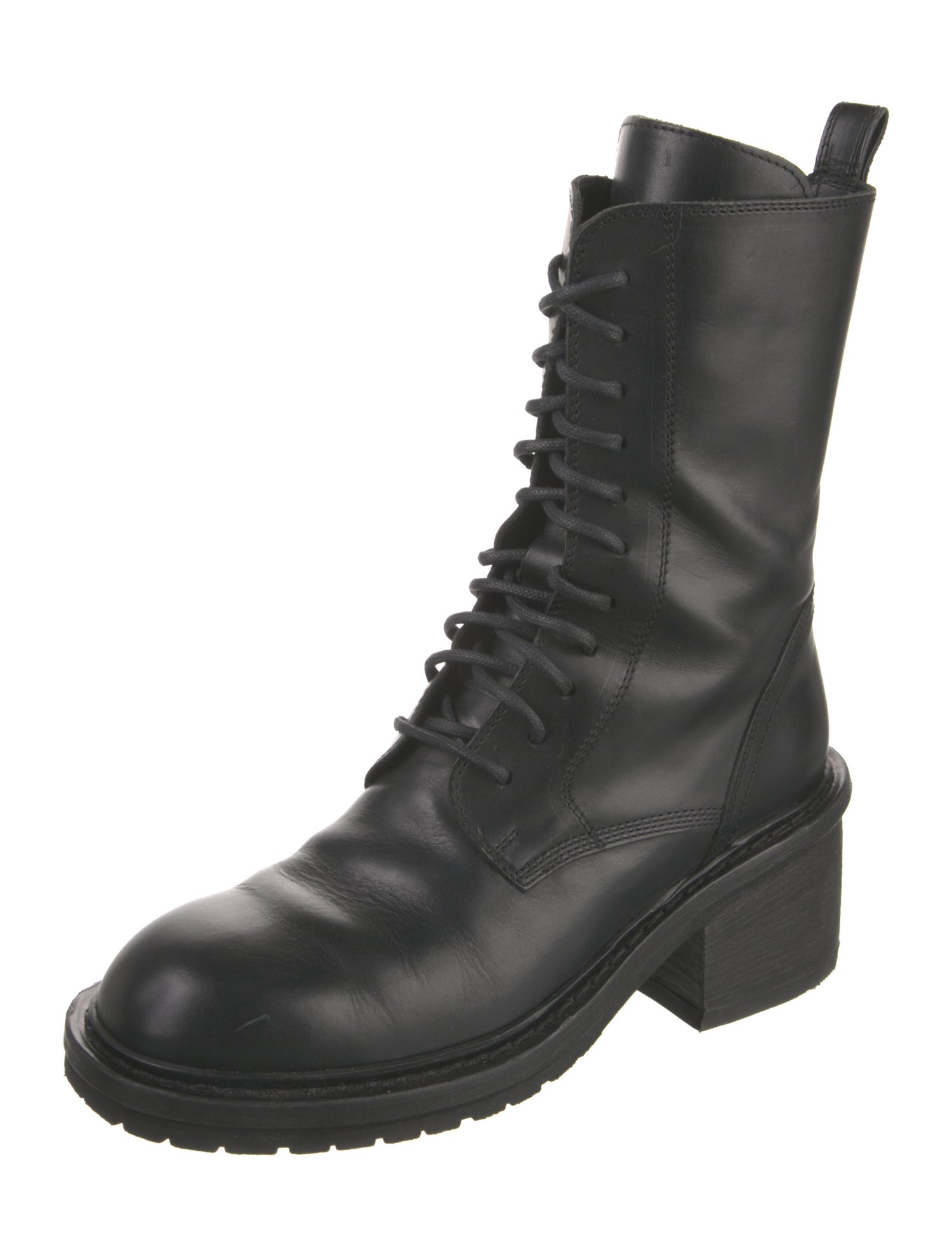 Ann Demeulemeester Leather Combat Boots