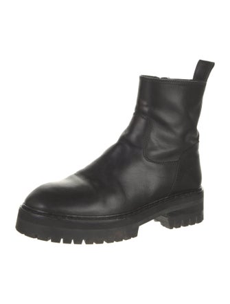 Ann Demeulemeester Leather Combat Boots