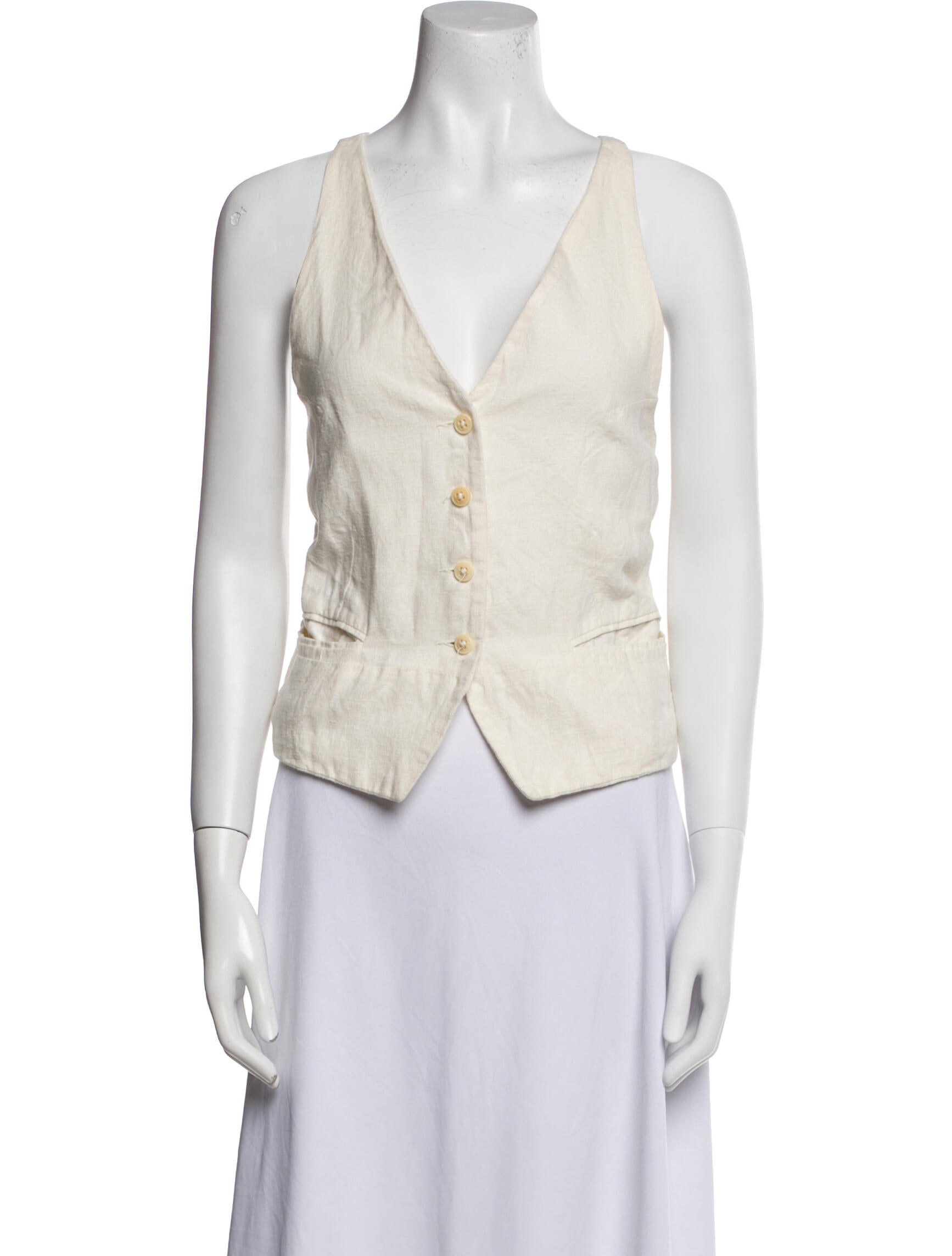 Ann Demeulemeester Hemp Striped Vest