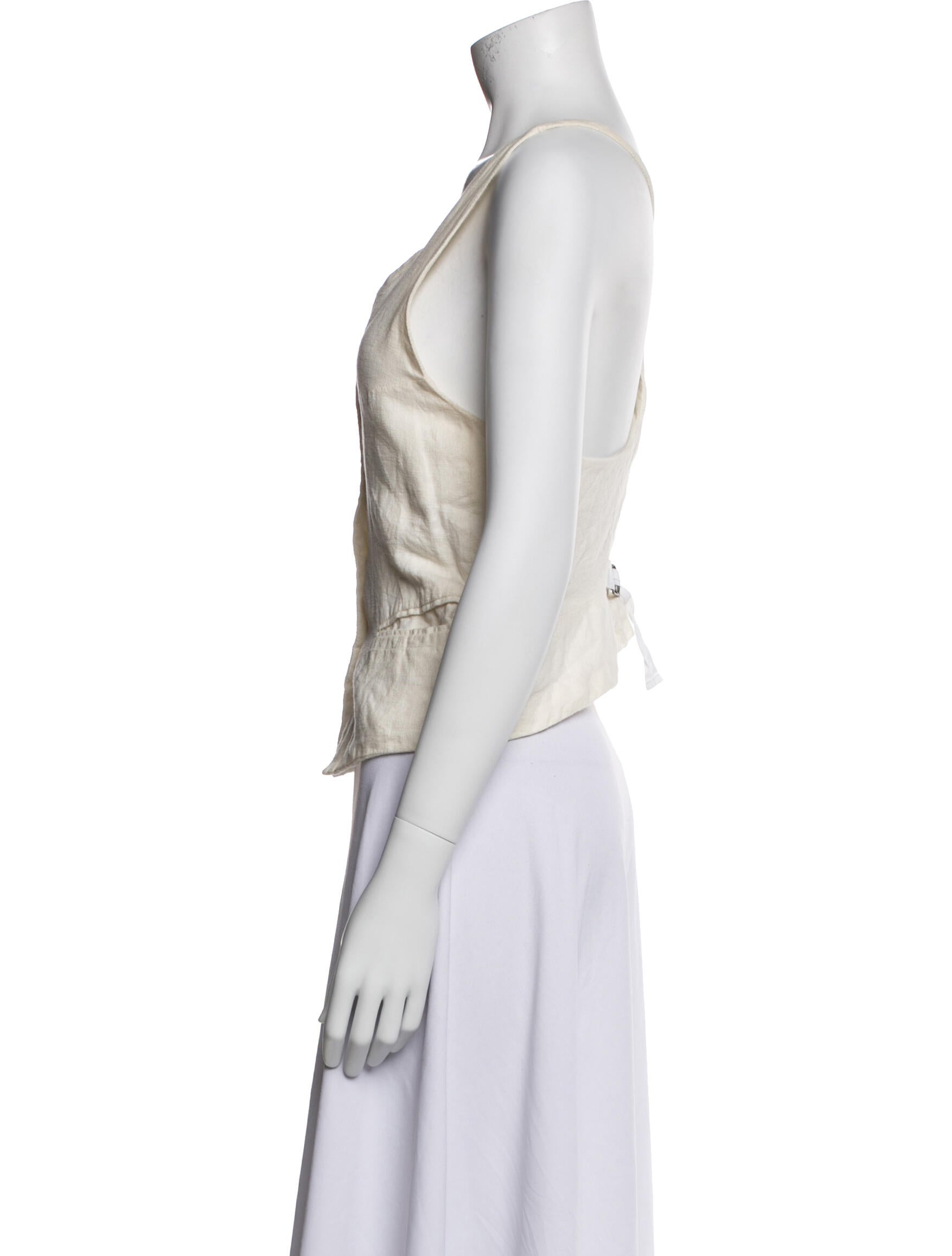 Ann Demeulemeester Hemp Striped Vest