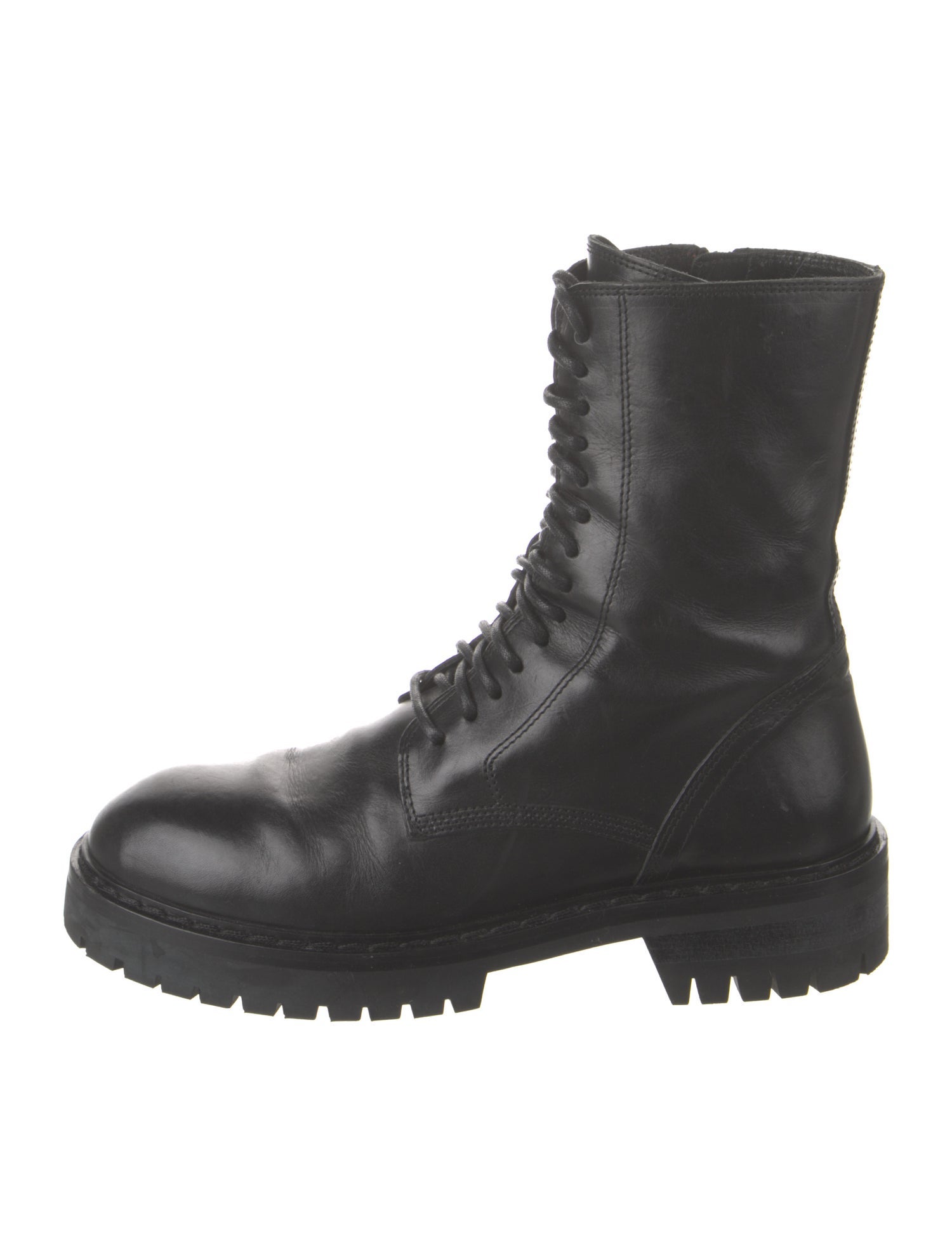 Ann Demeulemeester Leather Combat Boots