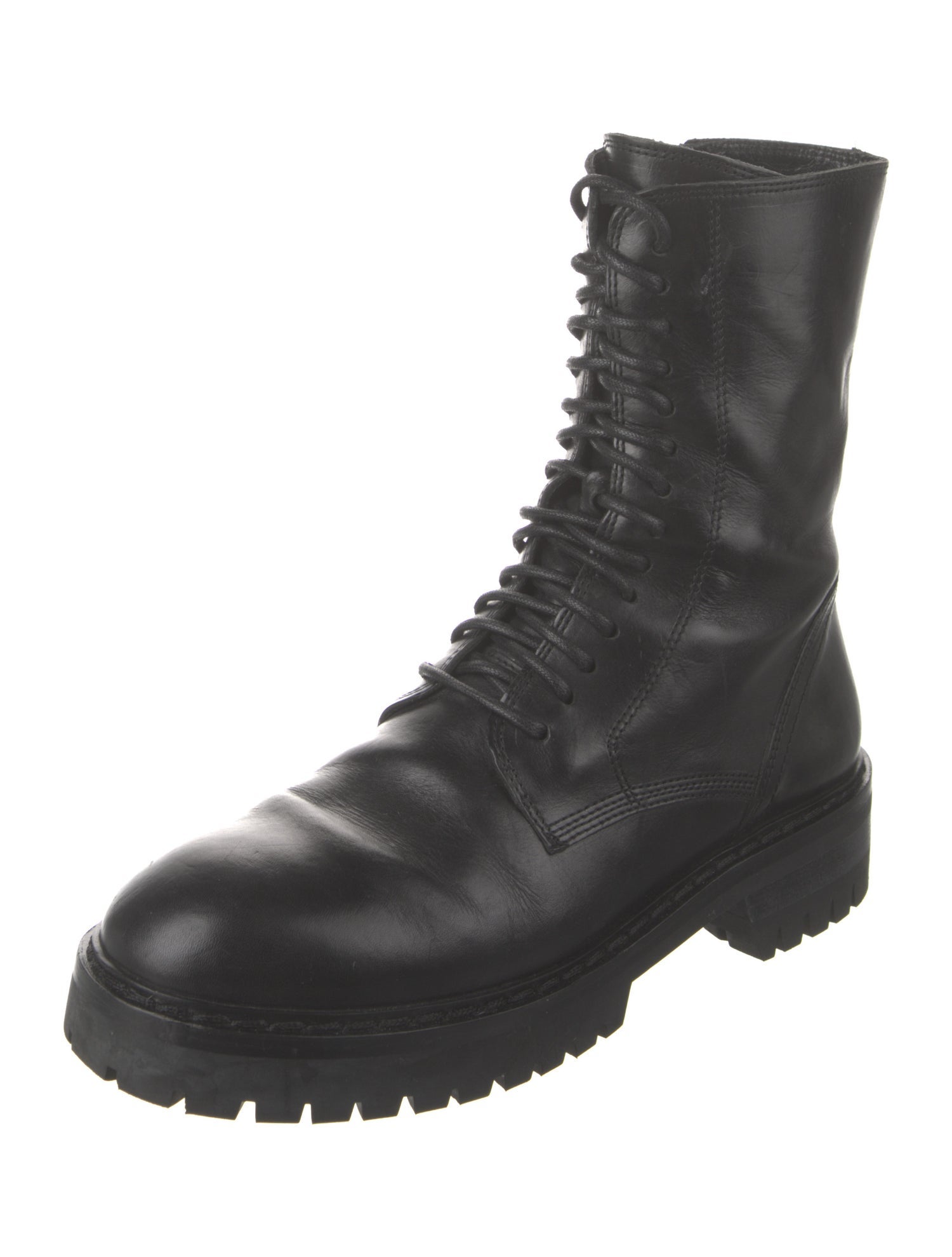 Ann Demeulemeester Leather Combat Boots