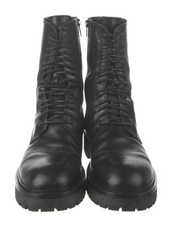 Ann Demeulemeester Leather Combat Boots
