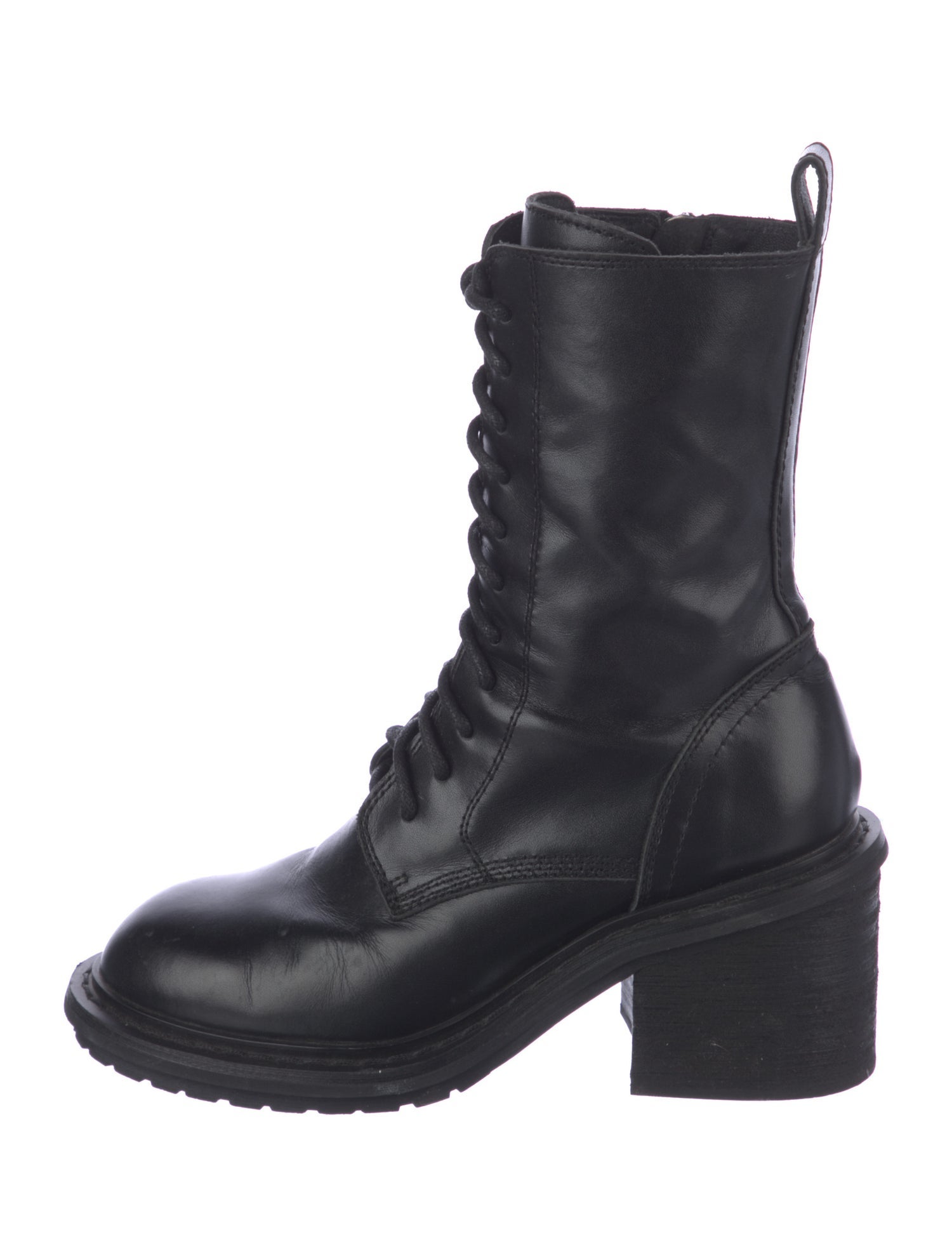 Ann Demeulemeester Leather Combat Boots