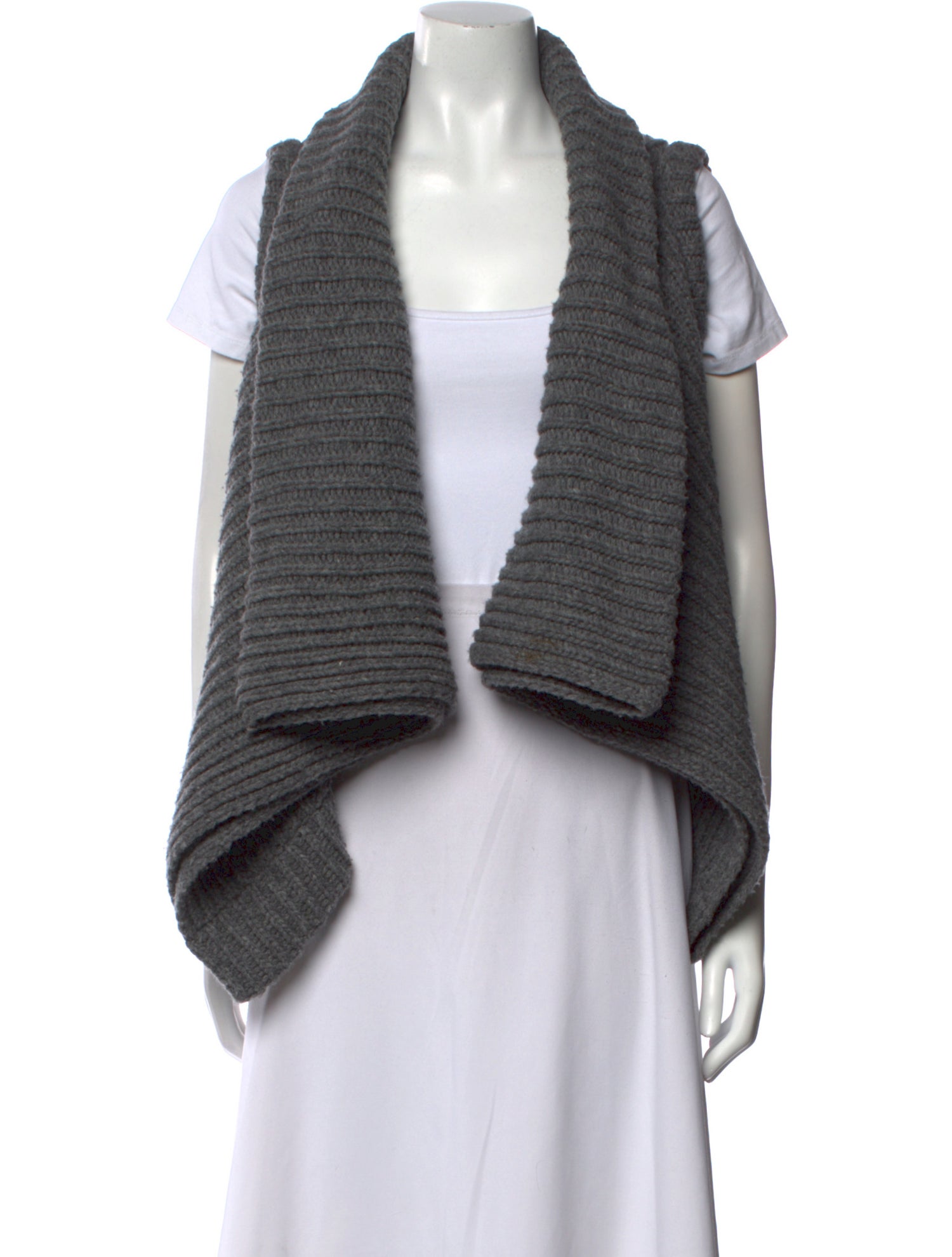 Ann Demeulemeester Merino Wool Open Front Sweater