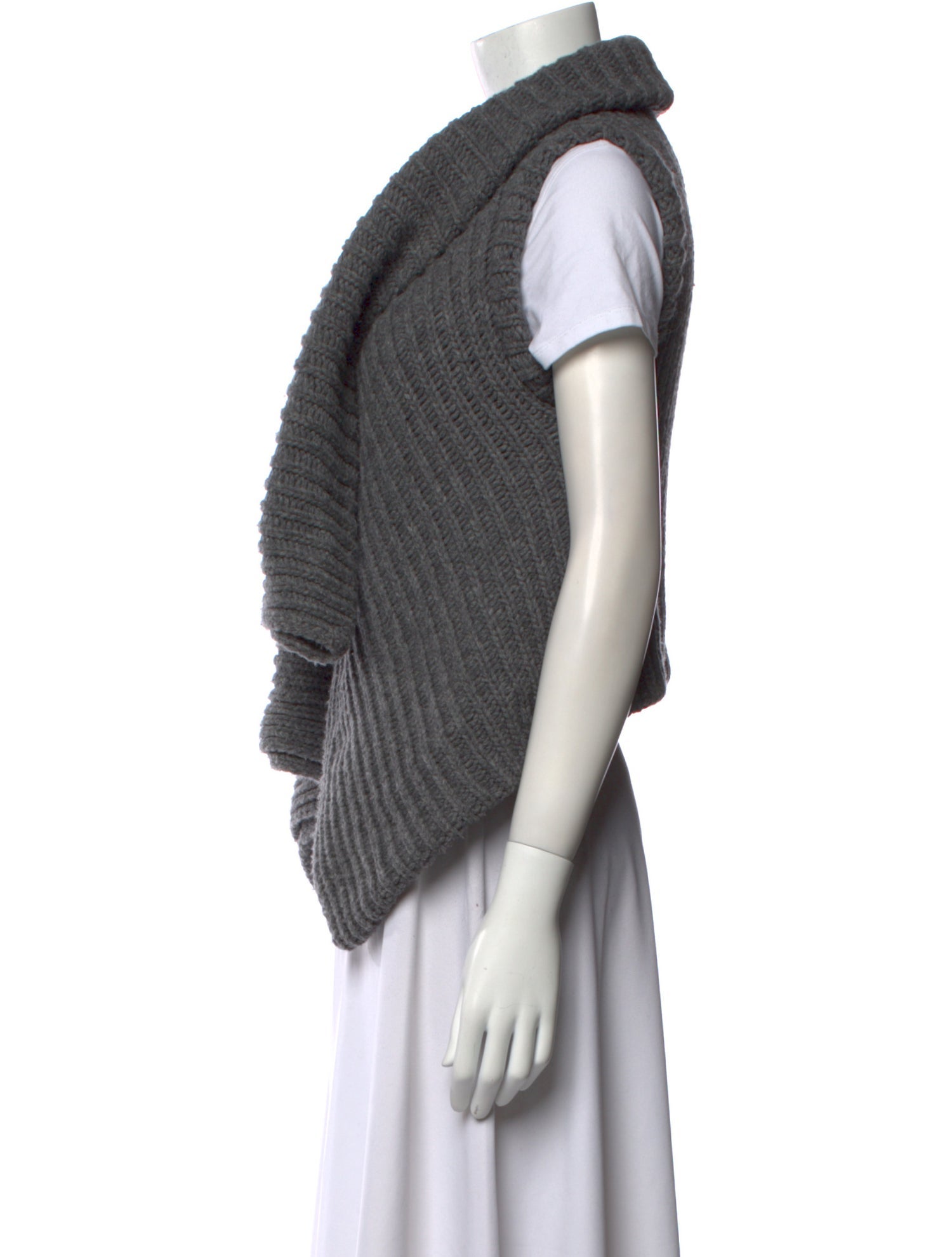 Ann Demeulemeester Merino Wool Open Front Sweater