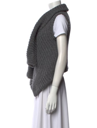 Ann Demeulemeester Merino Wool Open Front Sweater