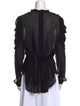 Ann Demeulemeester Mock Neck Long Sleeve Blouse
