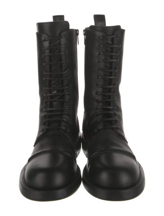 Ann Demeulemeester Leather Combat Boots