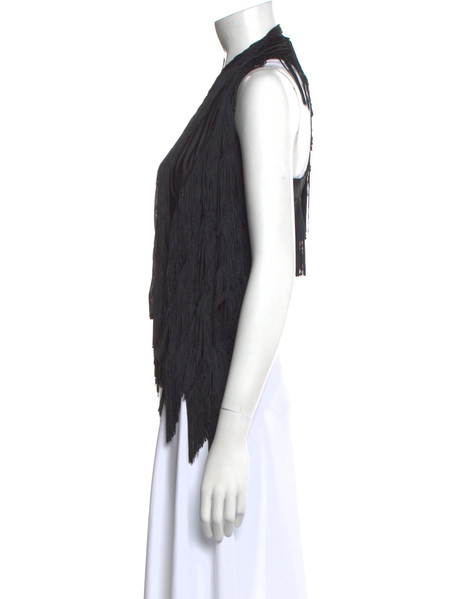 Ann Demeulemeester Silk V-Neck Crop Top