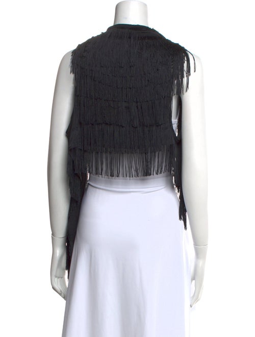 Ann Demeulemeester Silk V-Neck Crop Top