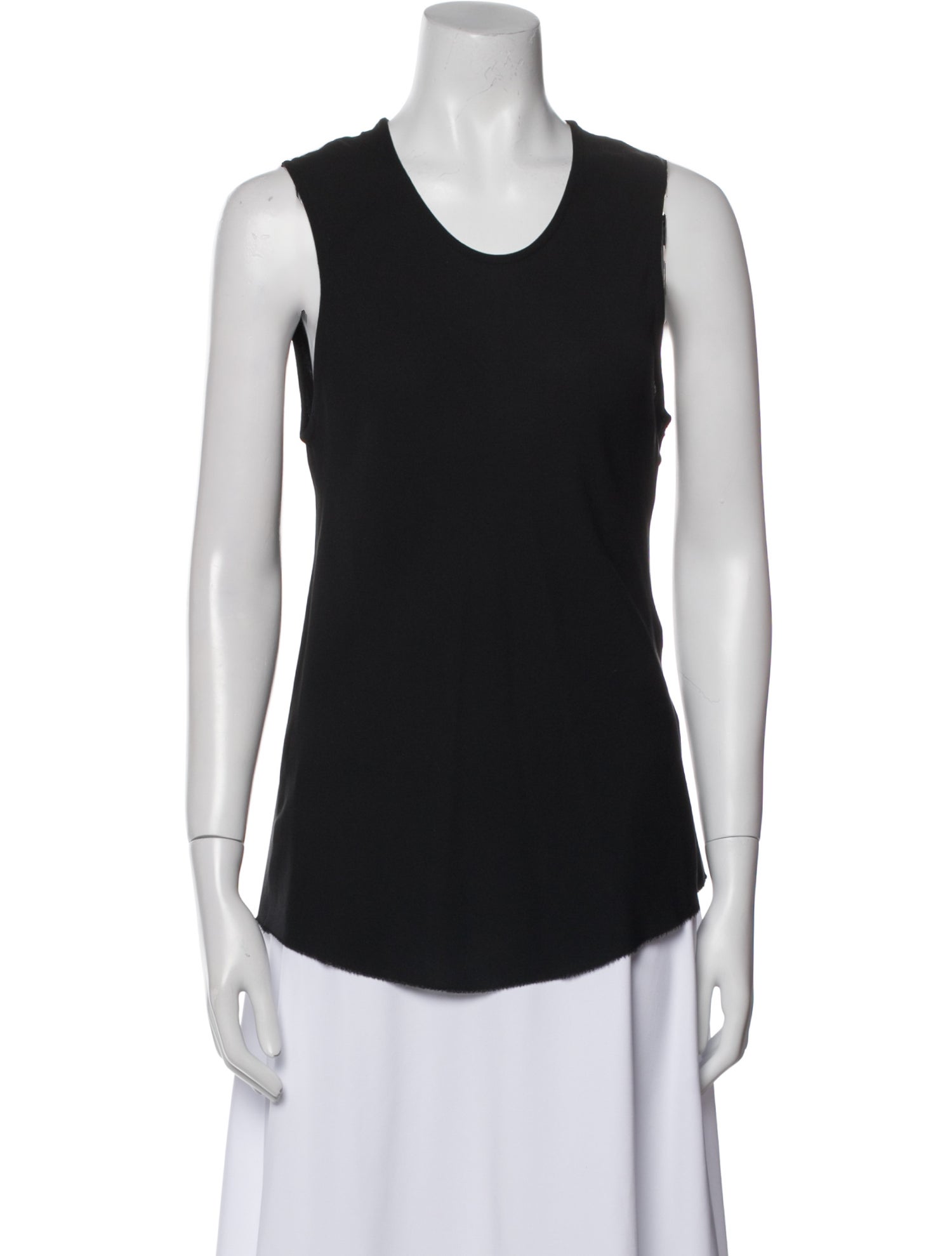 Ann Demeulemeester Silk Scoop Neck Top
