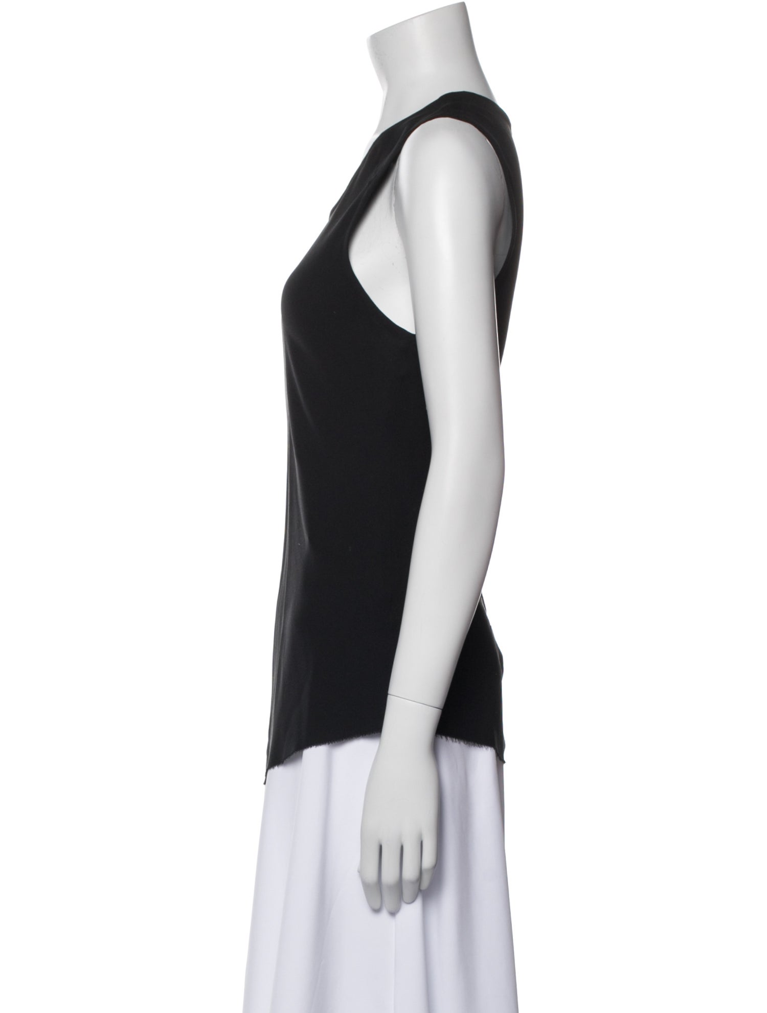 Ann Demeulemeester Silk Scoop Neck Top