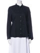 Ann Demeulemeester Mock Neck Long Sleeve Button-Up Top