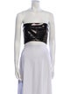 Ann Demeulemeester Lamb Leather Strapless Crop Top