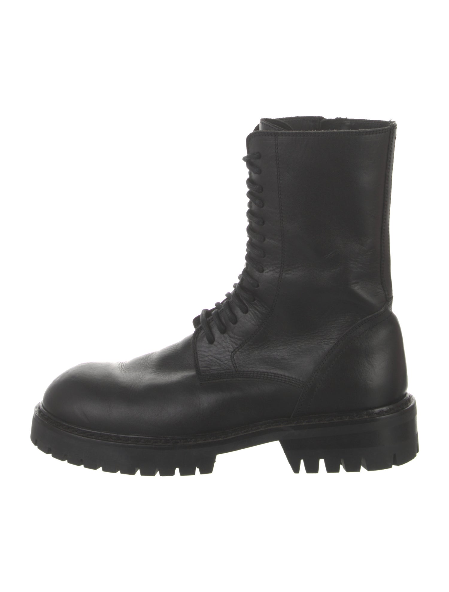 Ann Demeulemeester Leather Combat Boots