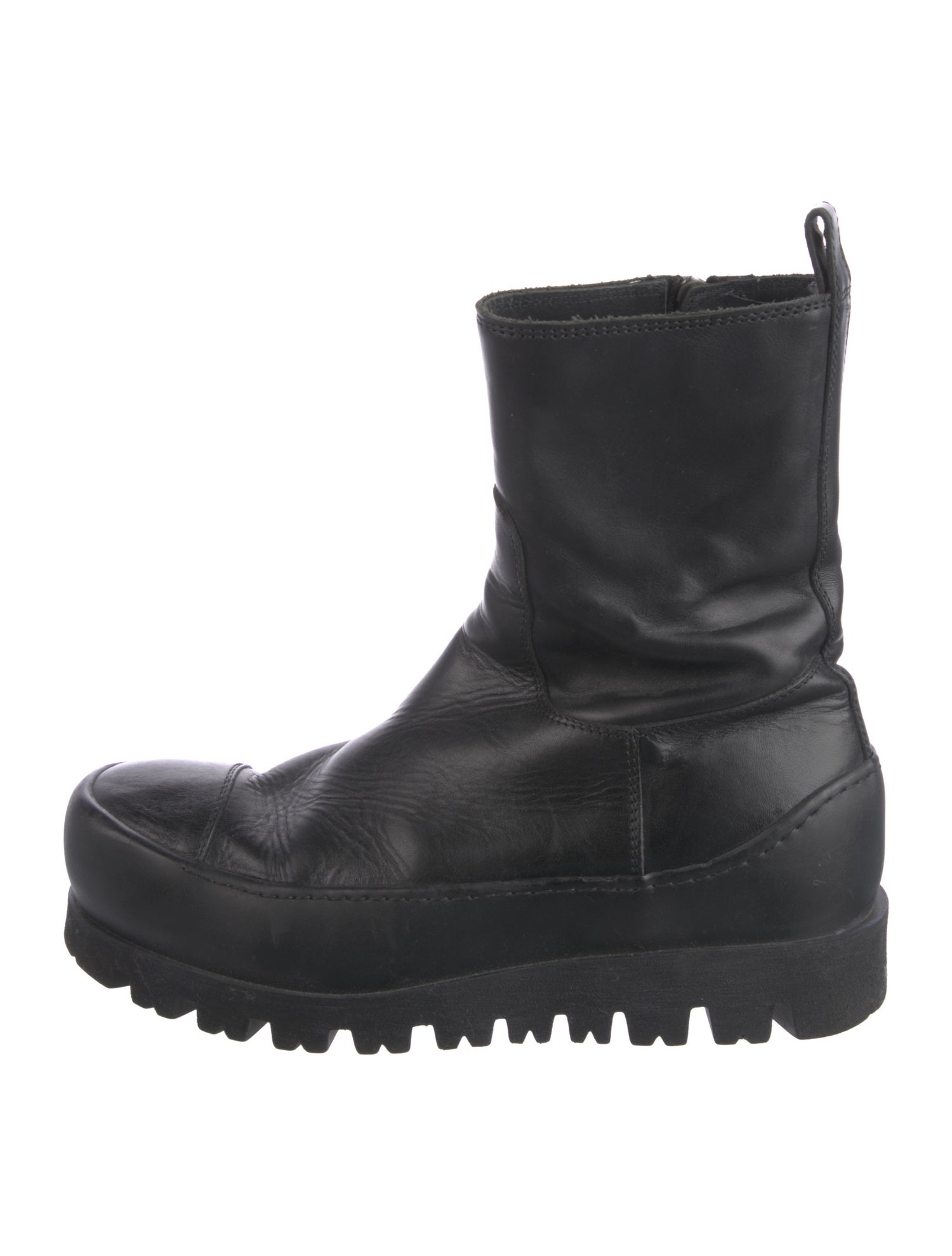 Ann Demeulemeester Leather Rain Boots