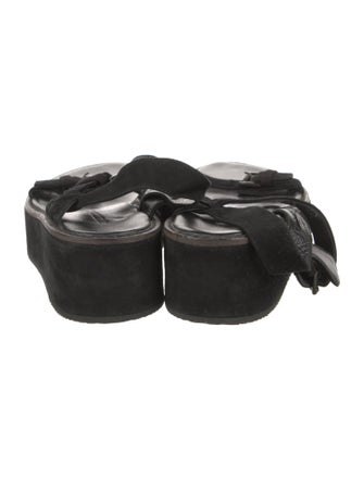 Ann Demeulemeester Suede Slingback Sandals