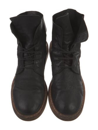 Ann Demeulemeester Leather Lace-Up Boots
