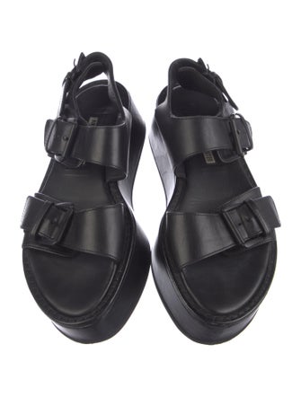 Ann Demeulemeester Leather Slingback Sandals