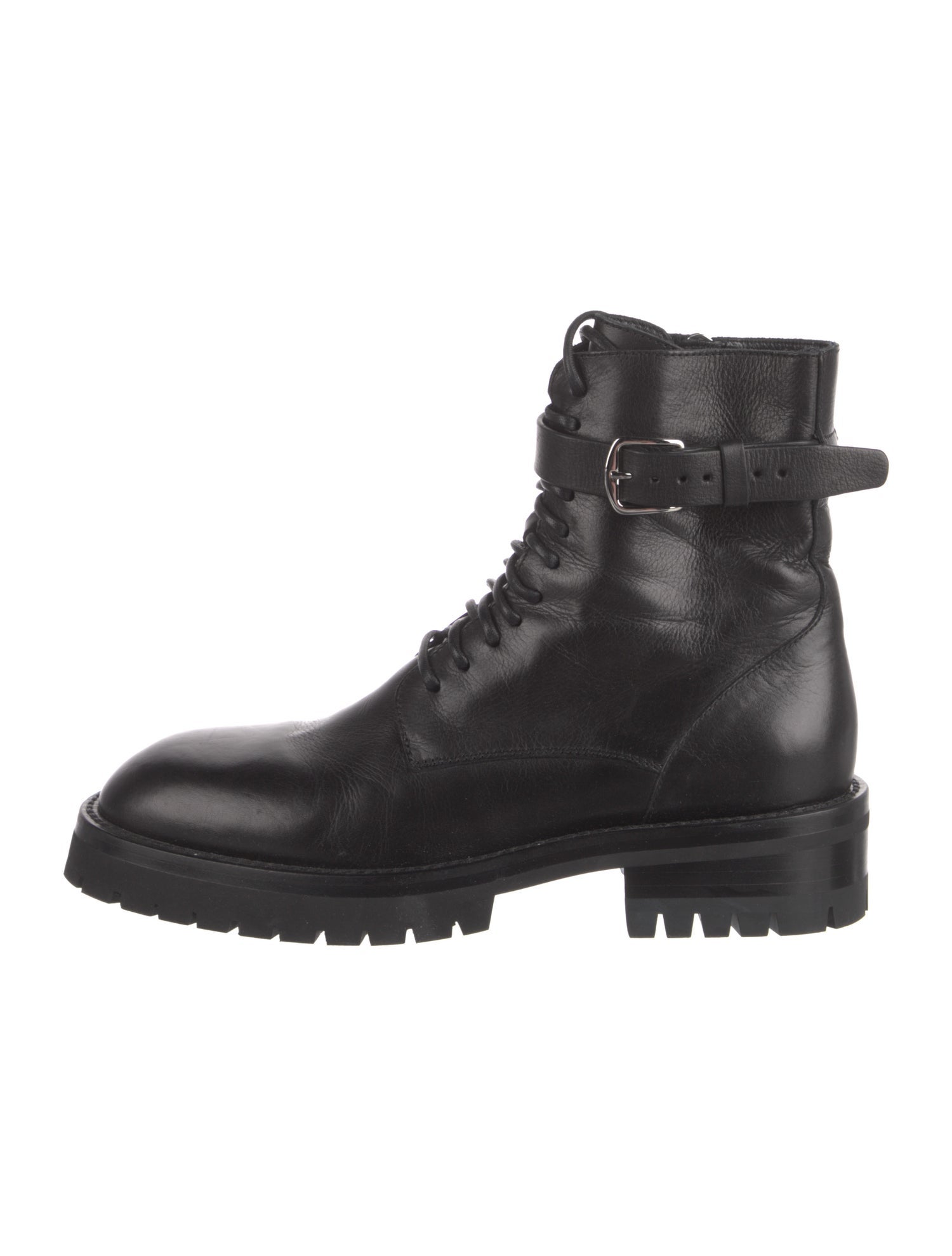 Ann Demeulemeester Leather Combat Boots