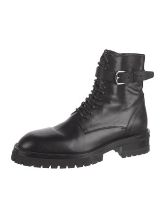Ann Demeulemeester Leather Combat Boots