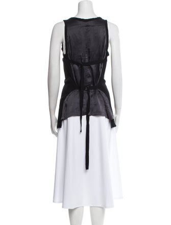 Ann Demeulemeester Scoop Neck Sleeveless Top