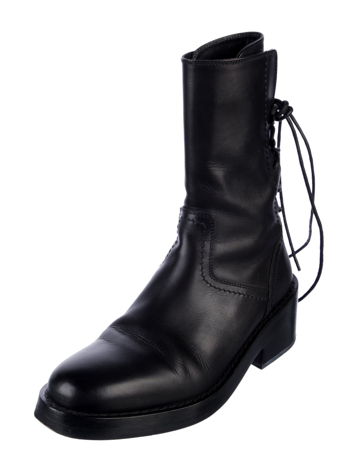 Ann Demeulemeester Leather Moto Boots