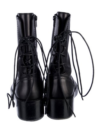 Ann Demeulemeester Leather Moto Boots
