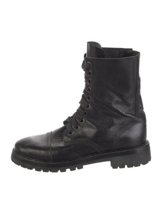 Ann Demeulemeester Leather Combat Boots