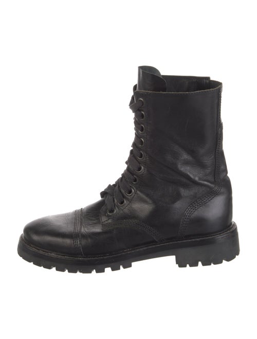 Ann Demeulemeester Leather Combat Boots