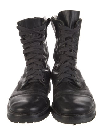 Ann Demeulemeester Leather Combat Boots