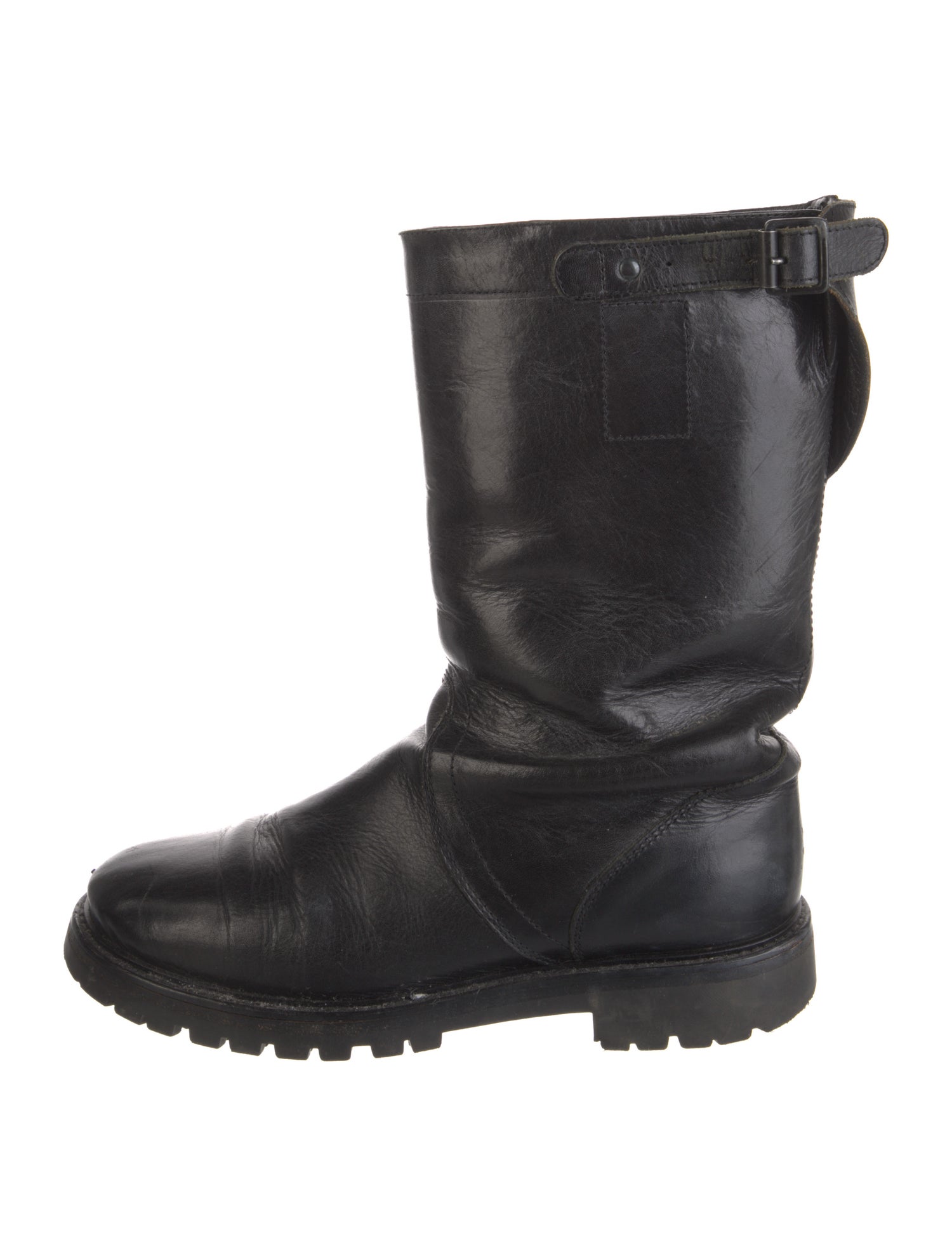 Ann Demeulemeester Leather Moto Boots