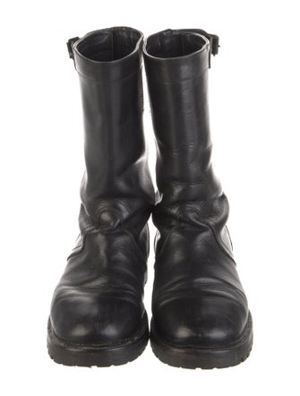 Ann Demeulemeester Leather Moto Boots