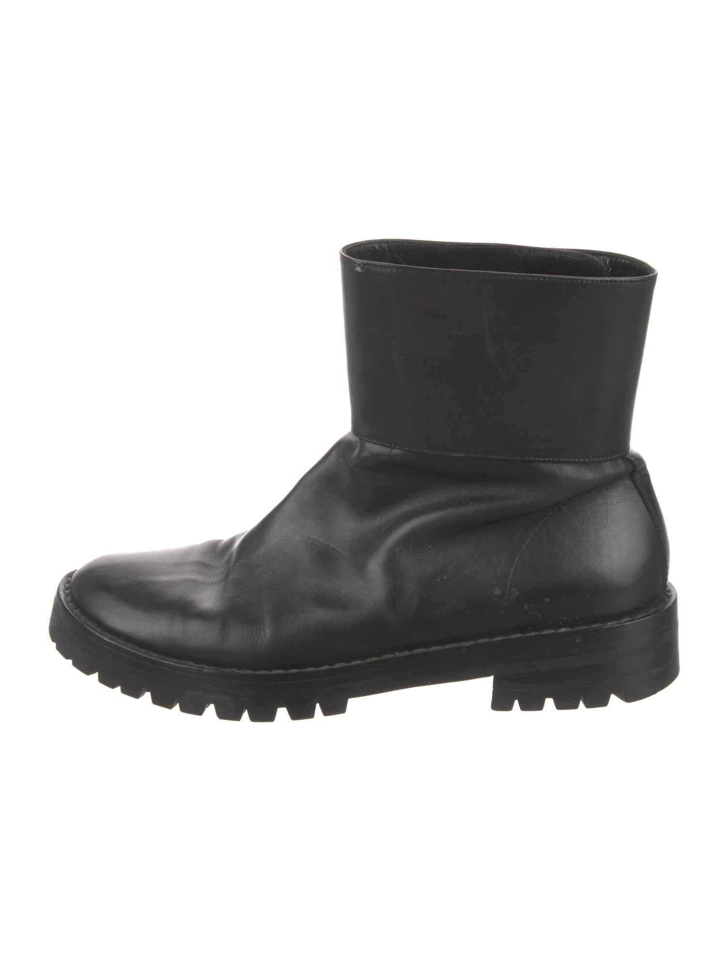 Ann Demeulemeester Leather Combat Boots
