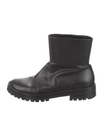 Ann Demeulemeester Leather Combat Boots