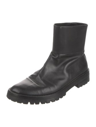 Ann Demeulemeester Leather Combat Boots