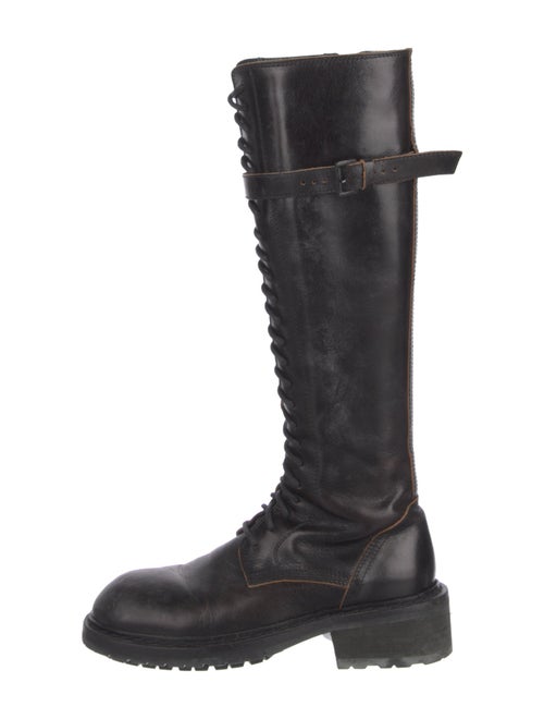 Ann Demeulemeester Leather Combat Boots