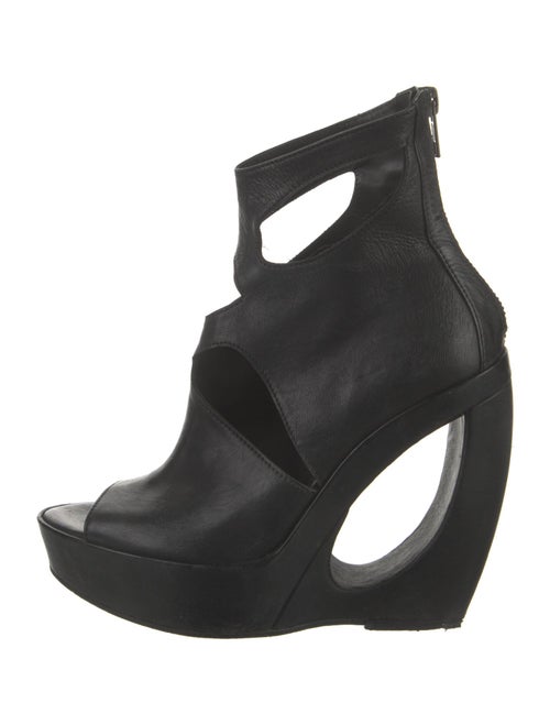 Ann Demeulemeester Leather Cutout Accent Boots