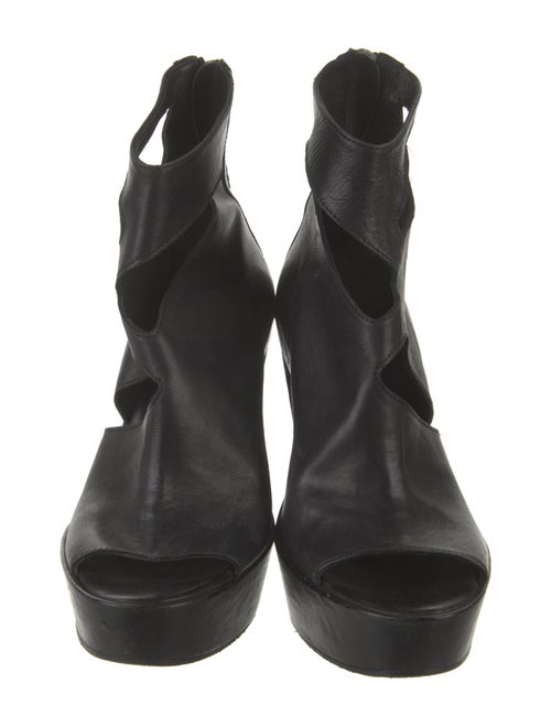 Ann Demeulemeester Leather Cutout Accent Boots