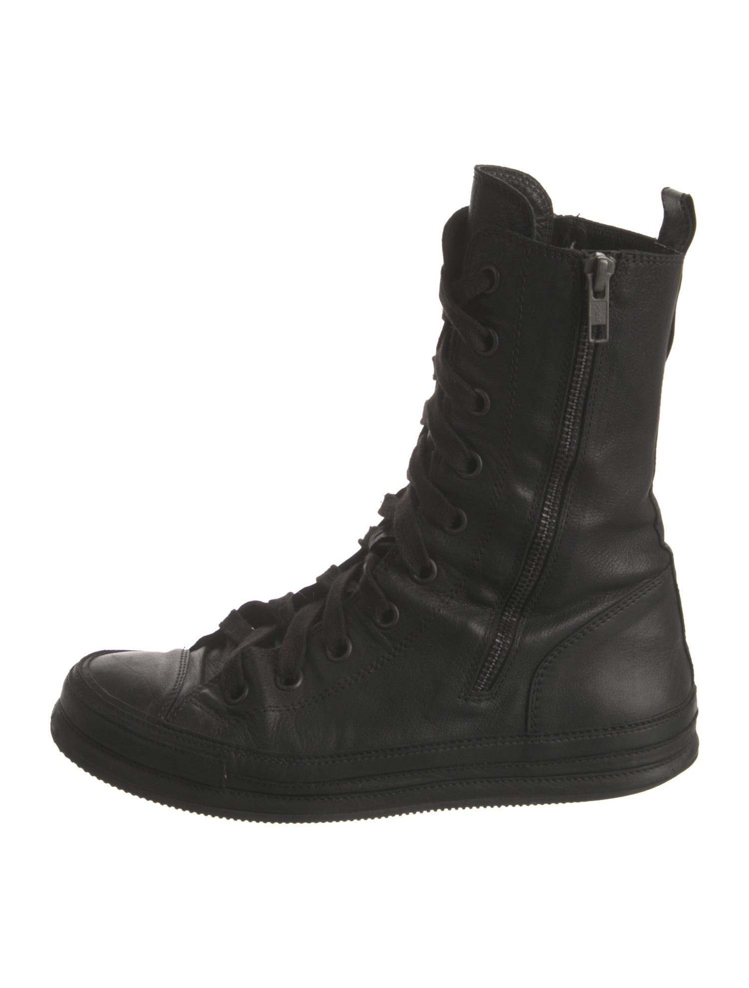 Ann Demeulemeester Leather Combat Boots
