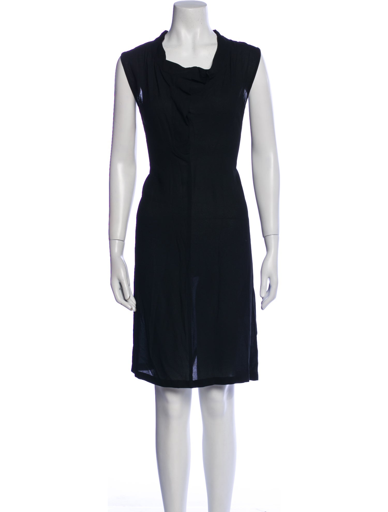 Ann Demeulemeester Cowl Neck Knee-Length Dress