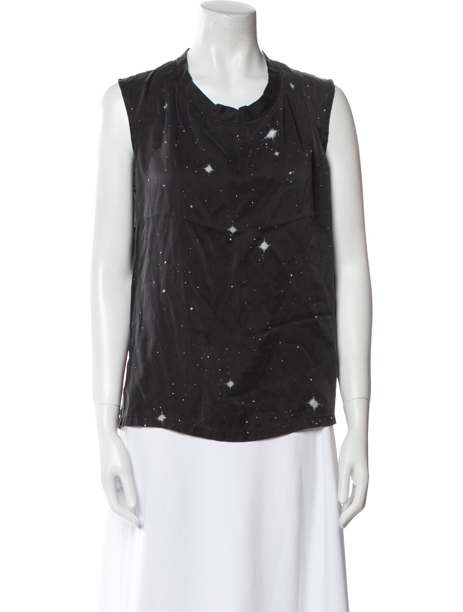 Ann Demeulemeester Silk Scoop Neck Top