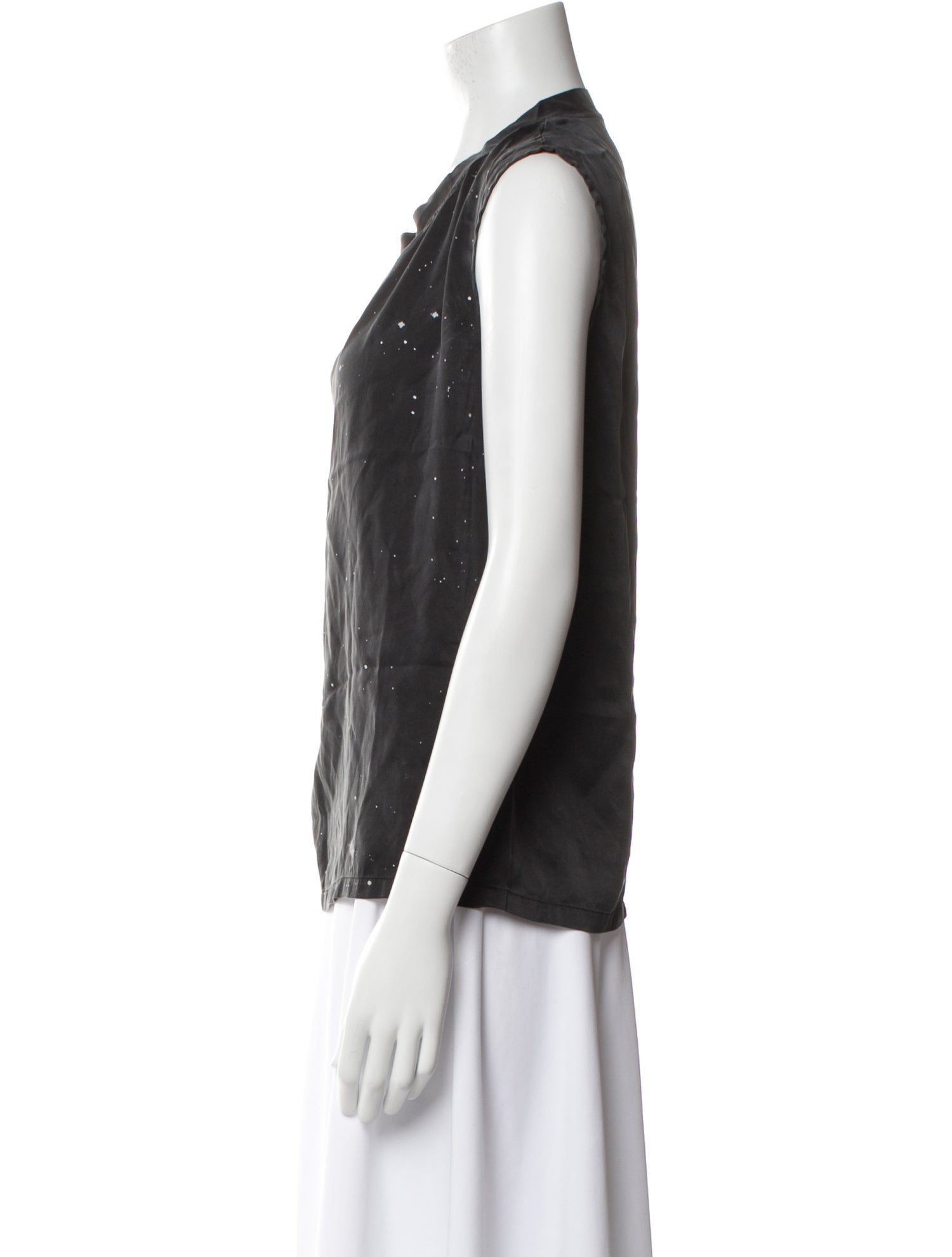 Ann Demeulemeester Silk Scoop Neck Top