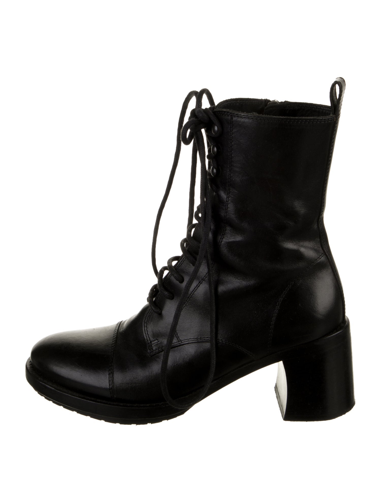 Ann Demeulemeester Leather Combat Boots