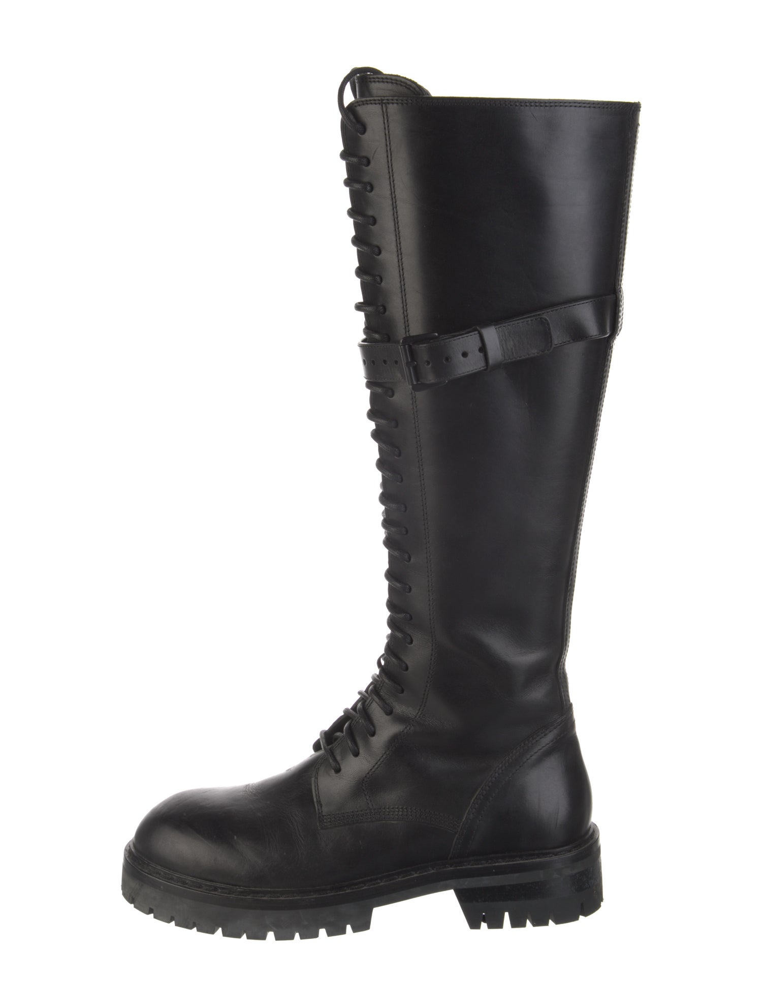 Ann Demeulemeester Leather Combat Boots