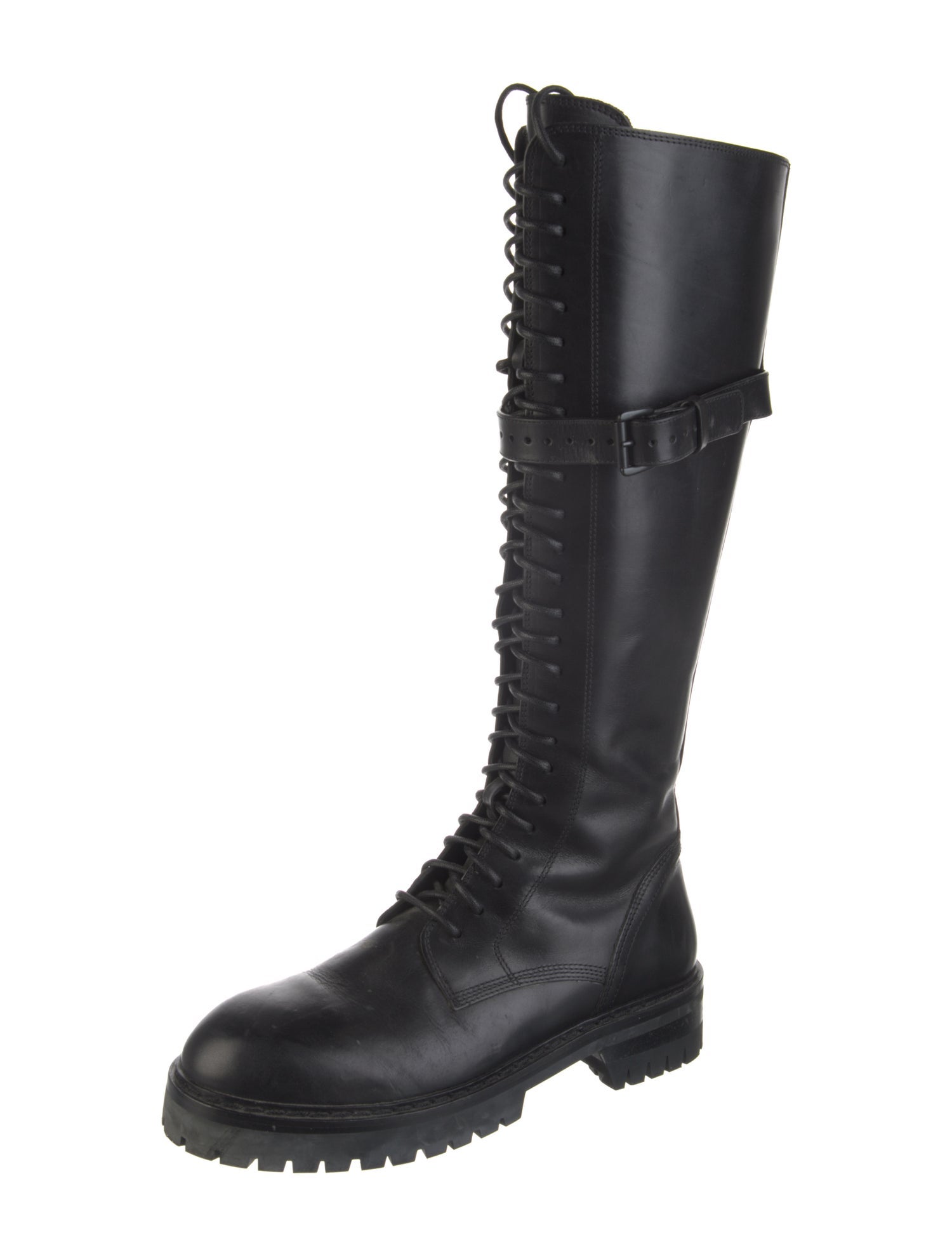 Ann Demeulemeester Leather Combat Boots