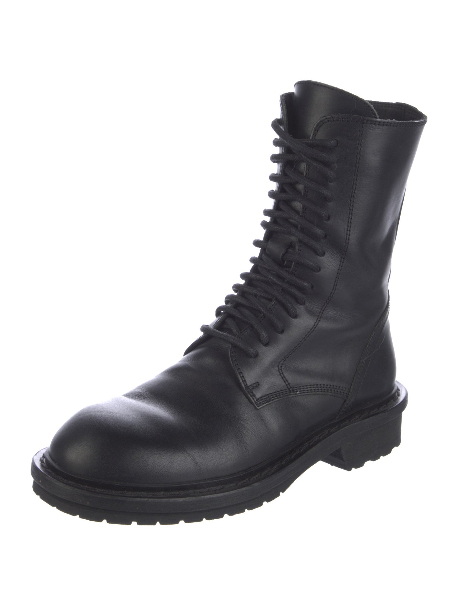 Ann Demeulemeester Leather Combat Boots