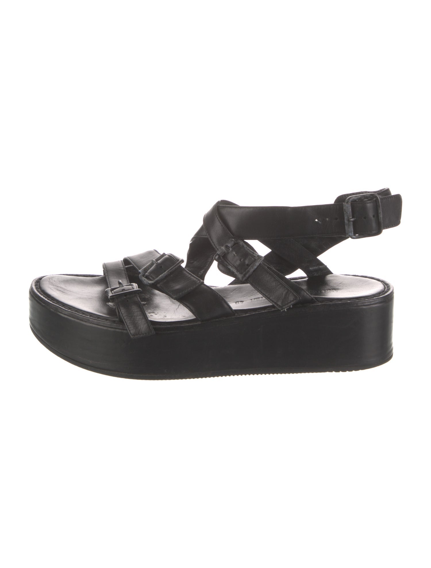 Ann Demeulemeester Leather Gladiator Sandals