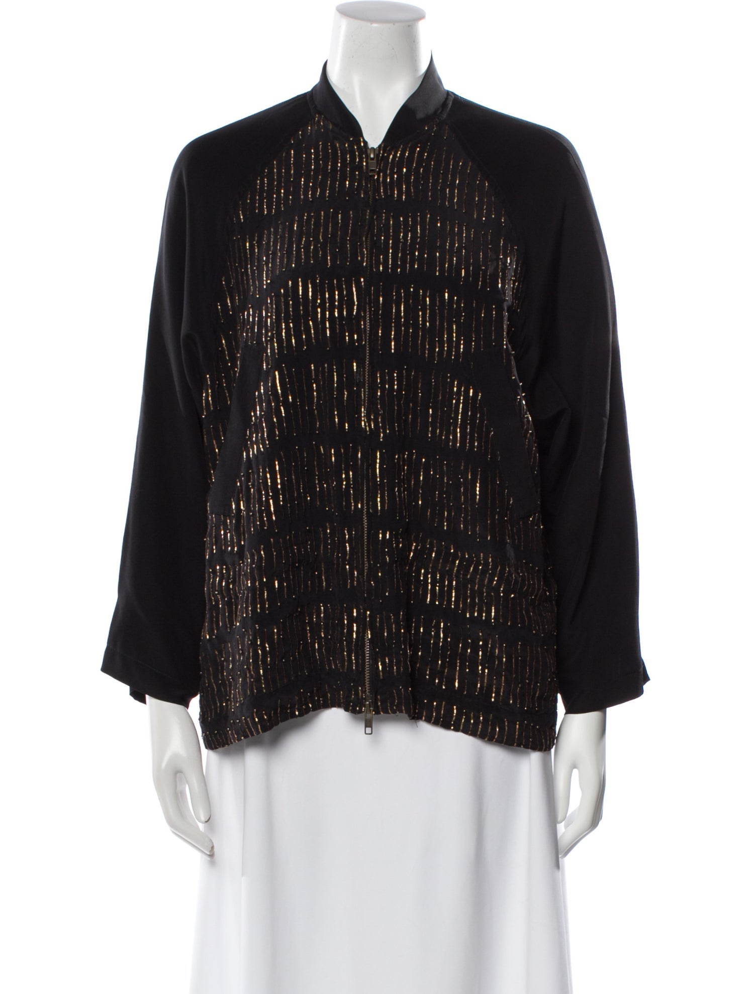 Ann Demeulemeester Silk Striped Evening Jacket